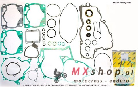 PROX KOMPLET USZCZELEK Z KOMPLETEM USZCZELNIACZY SILNIKOWYCH KTM EXC 250 '08-'12