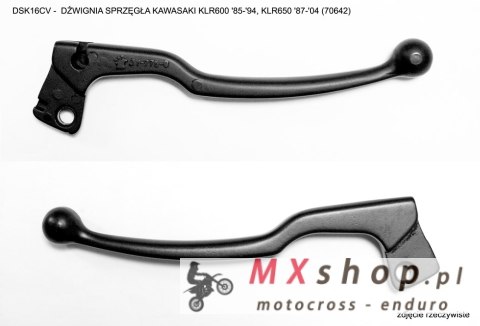 V PARTS (VICMA) DŹWIGNIA SPRZĘGŁA KAWASAKI KLR600 '85-'94, KLR650 '87-'04, KOLOR CZARNY (DSK16CV) = DSS16CV, DSS17CV (73362) (70