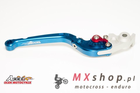 ACCEL DŹWIGNIA (KLAMKA NIEŁAMKA) HAMULCA YAMAHA R6 '05-13,YZF R1 '04-13, MT01 '04-09 KOLOR NIEBIESKI (DHY10SA) (AFBL-09-4BL) - P