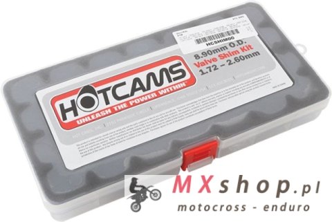 HOT CAMS PŁYTKI ZAWOROWE ZESTAW 8.90MM OD 1.72 DO 2.60 CO 0,05MM KTM