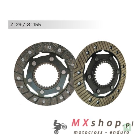 NEWFREN TARCZE SPRZĘGŁOWE MOTO GUZZI 850/940/1000/1100/1200 (EBS-0) (SUCHE SPRZĘGŁO) (DWIE TARCZE)