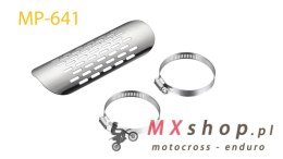 ACCEL OSŁONA KOLANKA WYDECHOWEGO 4T - KOLOR SREBRNY (STAL NIERDZEWNA) (MP641SV)