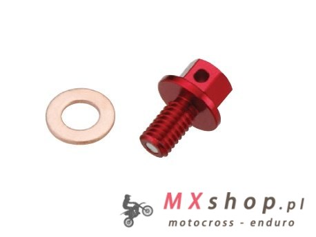 ACCEL ŚRUBA KONTROLI POZIOMU OLEJU W SKRZYNI BIEGÓW HONDA CRF 250R/X '02-18, 450R '02-16, 450X '05-18 (Z MAGNESEM) KOLOR ZŁOTY (