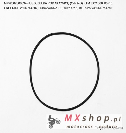 ATHENA USZCZELKA POD GŁOWICĘ ( GŁOWICY ) (O-RING) WEWNĘTRZNY KTM EXC 300 / TPI '08-'21, HUSQVARNA TE 300 '14-'15, BETA 300RR '14