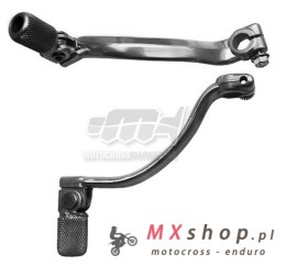 M.C. DŹWIGNIA ZMIANY BIEGÓW HONDA CR 125 87-07 (ALUMINIOWA )(KUTA) KOLOR SREBRNY, KOŃCÓWKA STALOWA