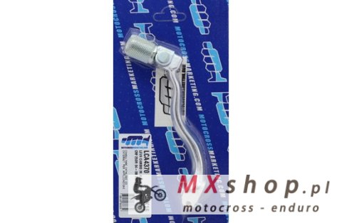 M.C. DŹWIGNIA ZMIANY BIEGÓW HONDA CRF 250R '04-'09, 250X '04-'18, BETA RR (ALUMINIOWA) KOLOR SREBRNY, KOŃCÓWKA STALOWA