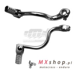 M.C. DŹWIGNIA ZMIANY BIEGÓW KAWASAKI KX 125 / 250 '94-'08, KX 65 '00-'25, KX 500 '94-'04 (ALUMINIOWA)(KUTA) KOLOR SREBRNY