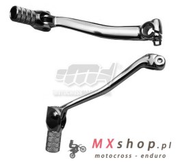 M.C. DŹWIGNIA ZMIANY BIEGÓW KAWASAKI KXF250 '09-'14, KXF450 '06-'15 (ALUMINIOWA)(KUTA)KOLOR SREBRNY, KOŃCÓWKA STALOWA