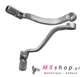 M.C. DŹWIGNIA ZMIANY BIEGÓW KTM 400/450/520/525 '00-'06, SXF/EXCF 250 '06-'13, EXCF 350 '12-'16 (ALUMINIOWA) (KUTA) KOLOR SREBRN