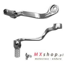 M.C. DŹWIGNIA ZMIANY BIEGÓW KTM SX 65 '09-'24, GAS GAS MC 65 '21-'24, HUSQVARNA TC 65 '17-'24 (ALUMINIOWA) KOLOR SREBRNY, KOŃCÓW