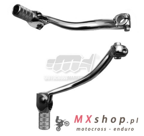 M.C. DŹWIGNIA ZMIANY BIEGÓW YAMAHA YZF450 '06-'13 (ALUMINIOWA) (KUTA) KOLOR SREBRNY, KOŃCÓWKA STALOWA