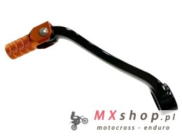 PSYCHIC DŹWIGNIA ZMIANY BIEGÓW KTM 690 DUKE / SMC / SUPERMOTO ALUMINIOWA KOLOR CZARNY, KOŃCÓWKA POMARAŃCZOWA (75034031000)