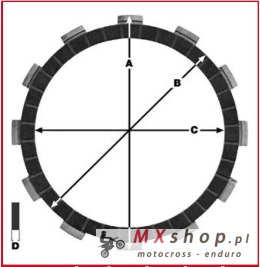 TRW ZF TARCZE SPRZĘGŁOWE HONDA CRM 250 89-93, TRX 250 86-89, TRX 400 99-01, XR 400 96-07, CBR 600 F 99-01, YAMAHA YZF-R3 15-, MT