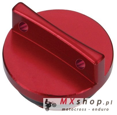 ACCEL KOREK WLEWU OLEJU HONDA CRF 250R/X`04-18, CRF 450R/X`05-18 KOLOR CZERWONY (GWINT M20X2,5)