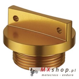 ACCEL KOREK WLEWU OLEJU YAMAHA YZ/YZF/WRF/YFZ '99-'16, HONDA CR 125/250 '87-'04, KOLOR ZŁOTY (GWINT M20X2,5)