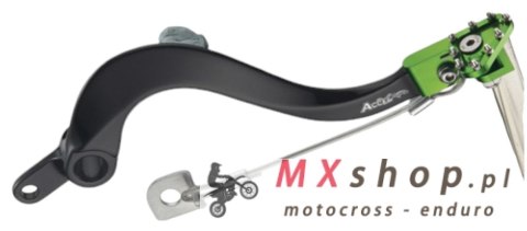 ACCEL DŹWIGNIA HAMULCA NOŻNEGO KAWASAKI KXF 450 '06-'20, KLX 450R 08-12 KOLOR ZIELONY