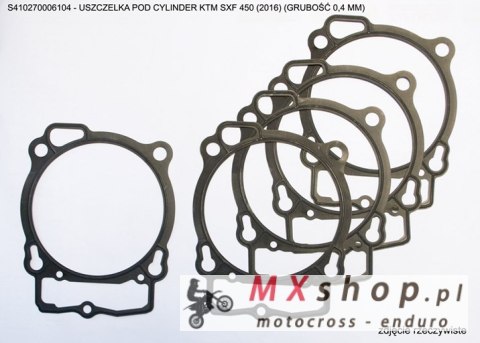 ATHENA USZCZELKA POD CYLINDER KTM EXCF 450 '17-'21, SXF 450 '17-'21 (GRUBOŚĆ 0,4 MM)