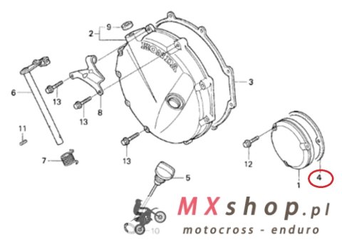 ATHENA USZCZELKA PRAWEGO DEKIELKA SILNIKA (POKRYWY WAŁU KORBOWEGO) HONDA CB 750 SEVEN FIFTY '92-'03, CBX 750 '84-'95, CBR 1000F 