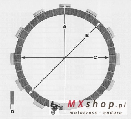 JR WYPRZEDAŻ EBS PRZEKŁADKI TARCZ SPRZĘGŁOWYCH YAMAHA YZF 250 01-07