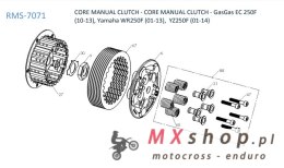 REKLUSE WYPRZEDAŻ SPRZĘGŁO MANUALNE CORE - GASGAS EC 250F '10-'15, EC 300F '13-'15, YAMAHA WR250F '01-'18, YZ250F '01-'18, YZ250