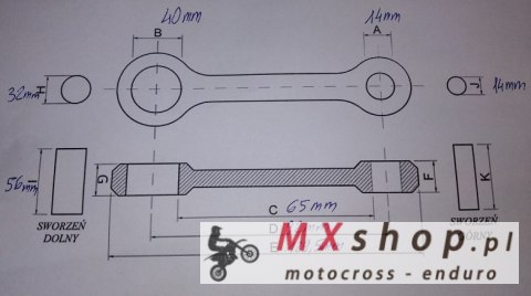 WOSSNER KORBOWÓD (4T) HUSQVARNA TC 250 '10-'13, TE 250 '10-'13 (03.6340)