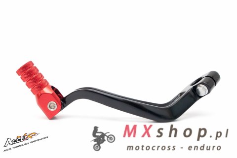 ACCEL DŹWIGNIA ZMIANY BIEGÓW BETA RR 125/250/300/350/390/430/498 '13-'24 ALUMINIOWA KOLOR CZARNY, KOŃCÓWKA CZERWONA