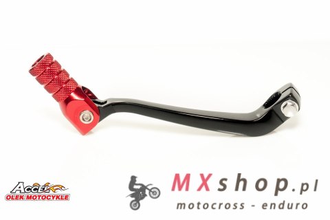 ACCEL DŹWIGNIA ZMIANY BIEGÓW HONDA CRF 450R '02-'08 ALUMINIOWA KOLOR CZARNY, KOŃCÓWKA CZERWONA