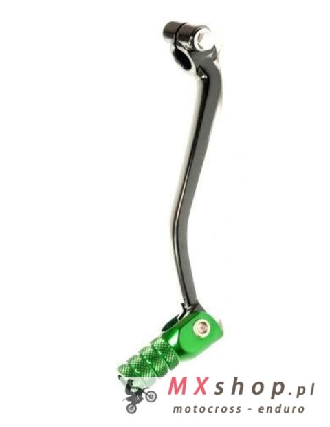 ACCEL DŹWIGNIA ZMIANY BIEGÓW KAWASAKI KX 65 '00-'25 ALUMINIOWA KOLOR CZARNY, KOŃCÓWKA ZIELONA (LCA4335)