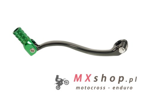 ACCEL DŹWIGNIA ZMIANY BIEGÓW KAWASAKI KXF 250 '04-'05, SUZUKI RMZ 250 '04-'06 ALUMINIOWA KOLOR CZARNY, KOŃCÓWKA ZIELONA