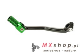 ACCEL DŹWIGNIA ZMIANY BIEGÓW KAWASAKI KXF 450 '06-'08 ALUMINIOWA KOLOR CZARNY, KOŃCÓWKA ZIELONA