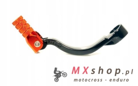 ACCEL DŹWIGNIA ZMIANY BIEGÓW KTM LC4 400-640 '97-'06 ALUMINIOWA KOLOR CZARNY KOŃCÓWKA POMARAŃCZOWA (OEM 58434031144)