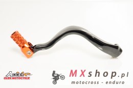 ACCEL DŹWIGNIA ZMIANY BIEGÓW KTM LC8 950/990/1090/1190 '03-'18 ALUMINIOWA KOLOR CZARNY, KOŃCÓWKA POMARAŃCZOWA (OEM-5834031144)