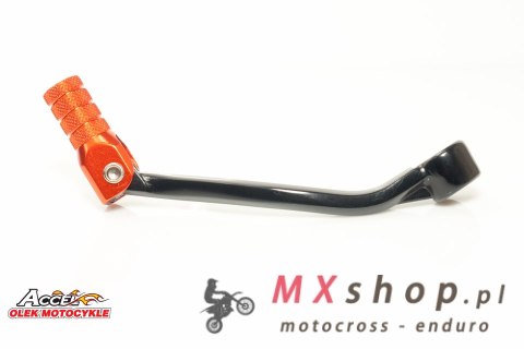 ACCEL DŹWIGNIA ZMIANY BIEGÓW KTM SX 85 '03-'17, SX 105 '07-'11, HUSQVARNA TC 85 '14-'17 ALUMINIOWA KOLOR CZARNY, KOŃCÓWKA POMARA