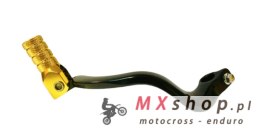ACCEL DŹWIGNIA ZMIANY BIEGÓW SUZUKI RM 125 '89-'12 ALUMINIOWA KOLOR CZARNY, KOŃCÓWKA ZŁOTA (25600-36F00)