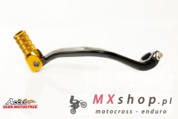 ACCEL DŹWIGNIA ZMIANY BIEGÓW SUZUKI RM 250 '89-'12 ALUMINIOWA KOLOR CZARNY, KOŃCÓWKA ZŁOTA (25600-37F20)