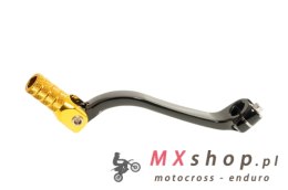 ACCEL DŹWIGNIA ZMIANY BIEGÓW SUZUKI RMZ 450 '08-'25 ALUMINIOWA KOLOR CZARNY, KOŃCÓWKA ZŁOTA (LCA4315)