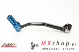 ACCEL DŹWIGNIA ZMIANY BIEGÓW YAMAHA YZ 125/250 '05-'25, FANTIC XE / XX 125 '21-'25 ALUMINIOWA KOLOR CZARNY, KONCÓWKA NIEBIESKA (