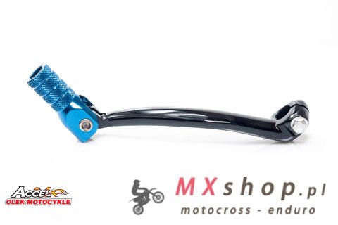 ACCEL DŹWIGNIA ZMIANY BIEGÓW YAMAHA YZF 250 '06-'13, WRF 250 '07-'13, WRF 450 '07-'15 ALUMINIOWA KOLOR CZARNY, KOŃCÓWKA NIEBIESK