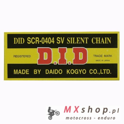 DID ŁAŃCUSZEK ROZRZĄDU SCR0404SV-88 (88-OGNIW) ZAKUTY (ZAMKNIĘTY)