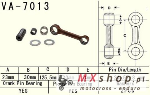 VESRAH KORBOWÓD SUZUKI RM 250 (RM250) '96-'02 (VA7013)