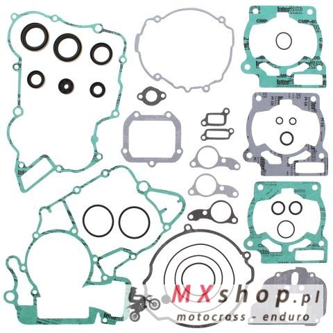 WINDEROSA (VERTEX) KOMPLET USZCZELEK Z USZCZELNIACZAMI SILNIKOWYMI KTM EXC 200 03-05, SX 200 03-04, XC 200 06-09, XC-W 200 06-12
