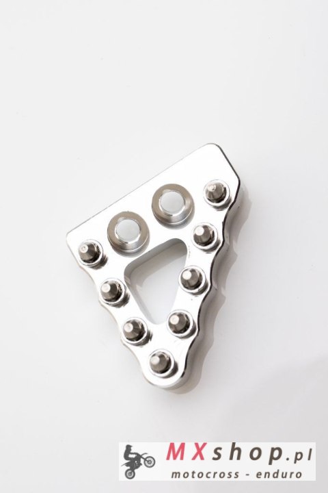 FM-PARTS STOPKA DŹWIGNI HAMULCA TYLNEGO (SZEROKA) KTM/HUSQVARNA KOLOR SREBRNY