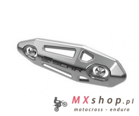 SCAR RACING OSŁONA KOLANKA WYDECHOWEGO 4T - STAL NIERDZEWNA KOLOR SREBRNY