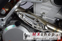 SCAR RACING OSŁONA KOLANKA WYDECHOWEGO 4T - STAL NIERDZEWNA KOLOR SREBRNY