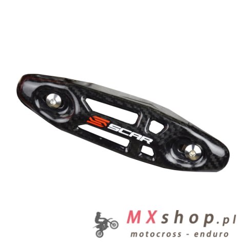 SCAR RACING UNIWERSALNA CARBONOWA OSŁONA KOLANKA WYDECHOWEGO 4T