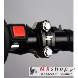 SCAR RACING UNIWERSALNA OBEJMA UCHWYT DŹWIGNI HAMULCA, SPRZĘGŁA KOLOR CZARNY