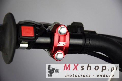 SCAR RACING UNIWERSALNA OBEJMA UCHWYT DŹWIGNI HAMULCA, SPRZĘGŁA KOLOR CZERWONY