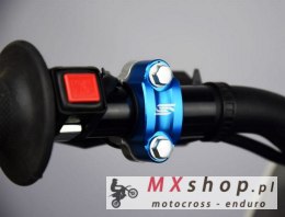 SCAR RACING UNIWERSALNA OBEJMA UCHWYT DŹWIGNI HAMULCA, SPRZĘGŁA KOLOR NIEBIESKI