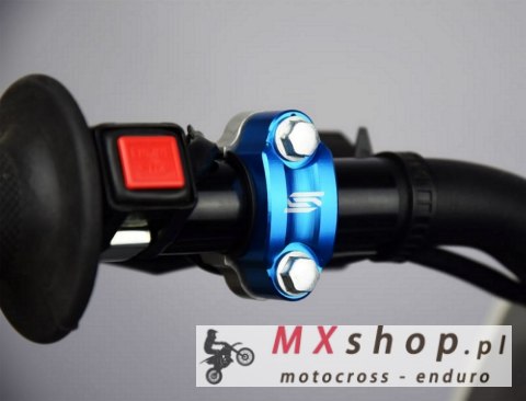 SCAR RACING UNIWERSALNA OBEJMA UCHWYT DŹWIGNI HAMULCA, SPRZĘGŁA KOLOR NIEBIESKI