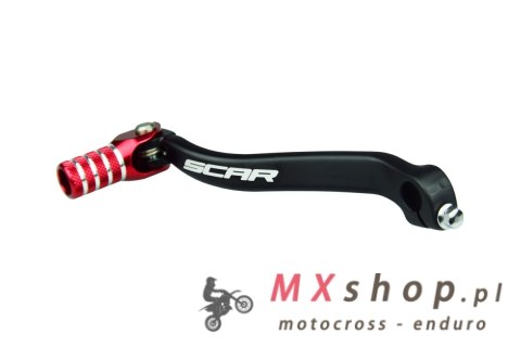 SCAR RACING DŹWIGNIA ZMIANY BIEGÓW SUZUKI RMZ 450 '08-'25 KOLOR CZARNY/CZERWONY